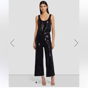 NWT 7 For All Mankind Sequin Wide Leg Jumpsuit XS